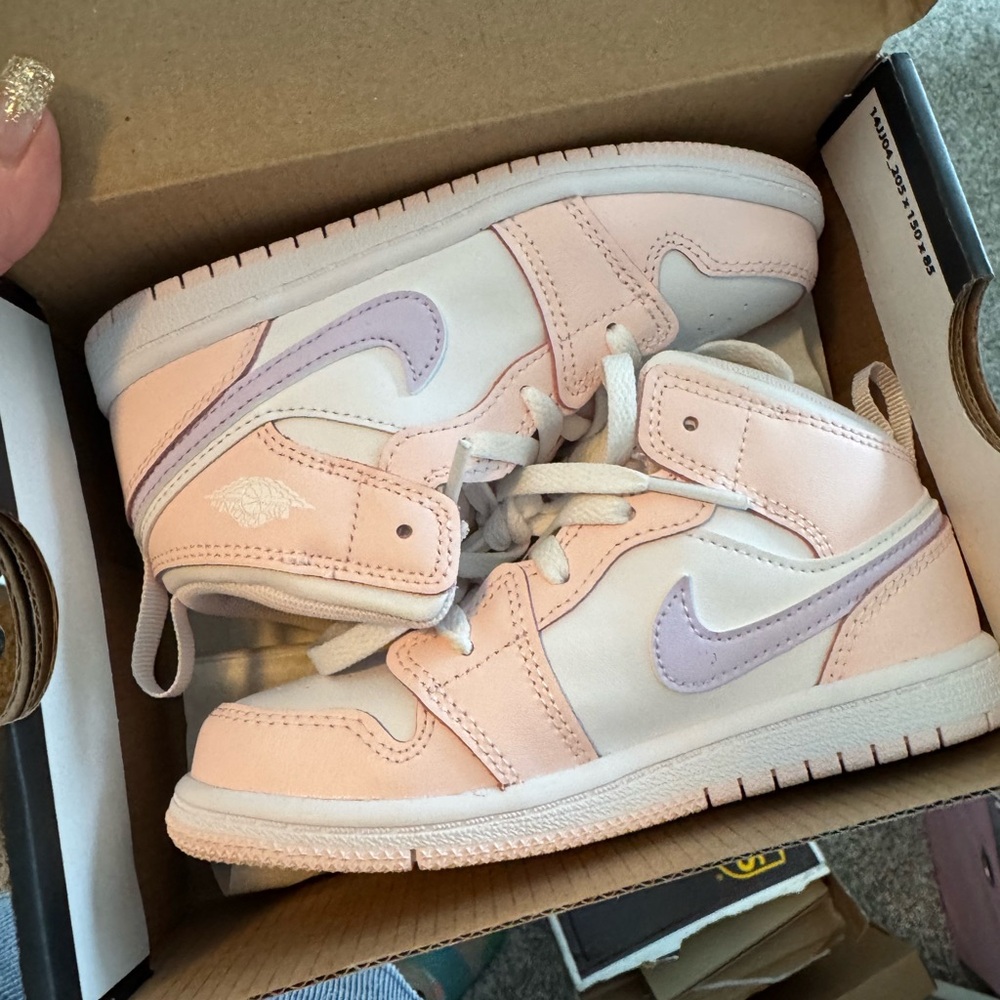 Nike Jordans Kids Pink and Lavender Sneakers